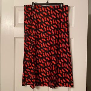 Anne Taylor black and red skirt